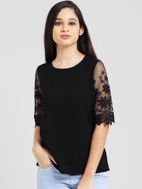 

Zink London Women Black Solid Top