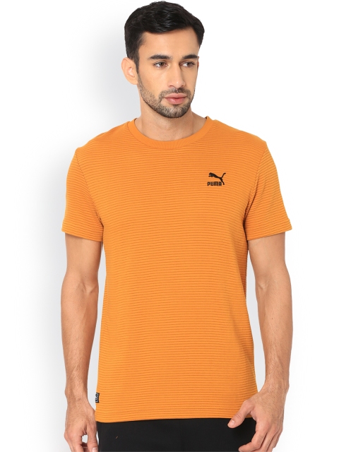 

Puma Men Orange Self Design VK Round Neck T-shirt