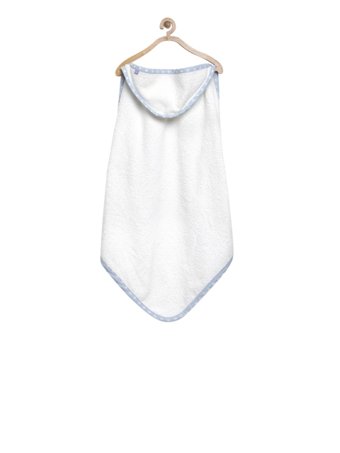 

THE BABY ATELIER Baby White Hooded Bath Towel