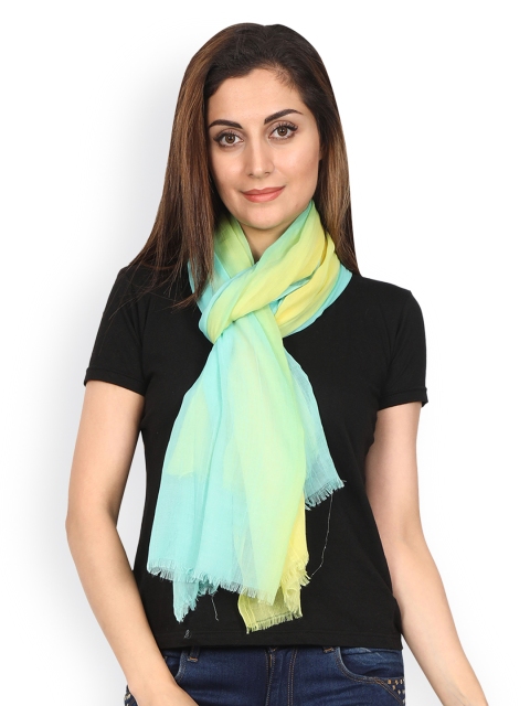 

FabSeasons Green & Blue Dyed Scarf