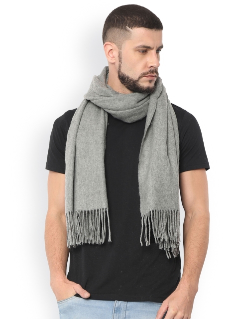 

FabSeasons Grey Solid Wool Scarf