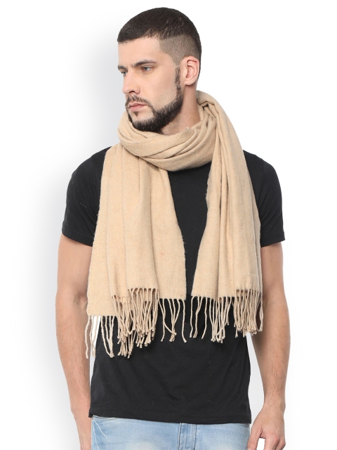 

FabSeasons Beige Solid Wool Scarf