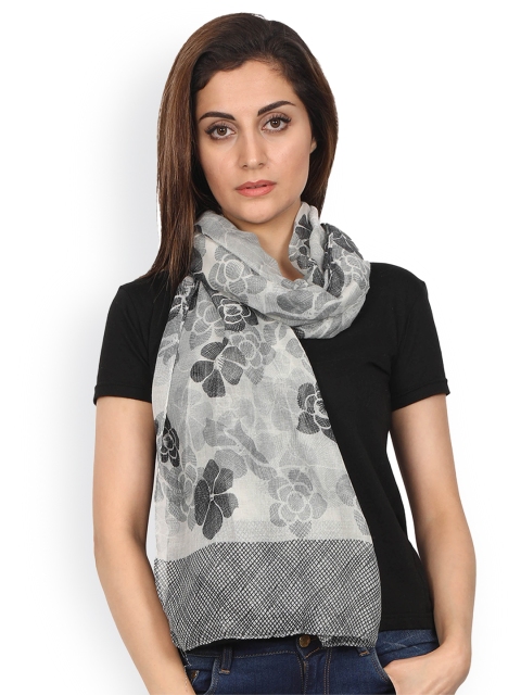 

FabSeasons Grey Printed Scarf