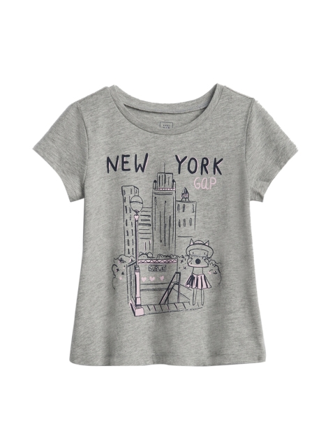 

GAP Toddler Girl Short Sleeve Graphic T-shirt, Grey