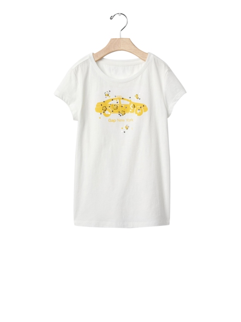 

GAP Girls City Logo Floral T-shirt, White