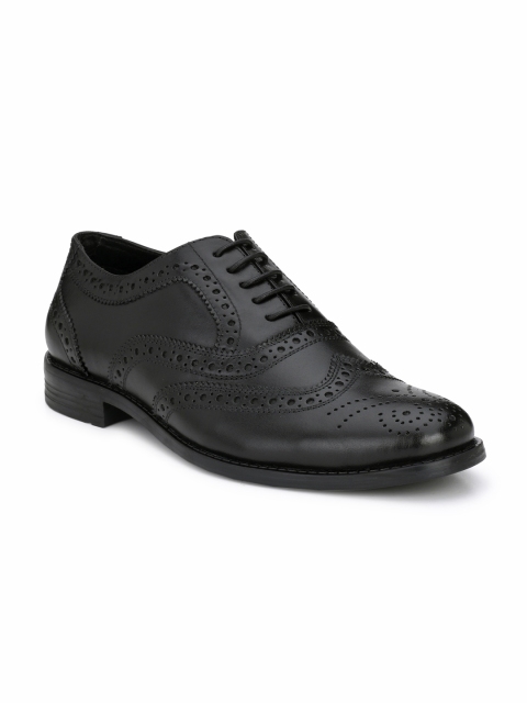 

SADDLE & BARNES Men Black Formal Leather Brogues