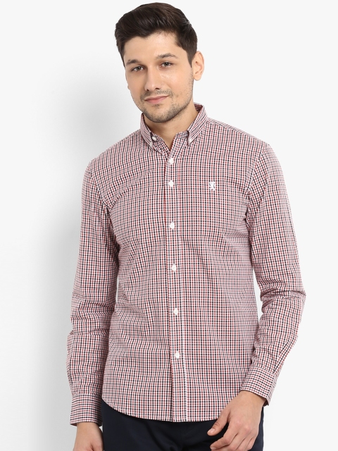 

Red Tape Men Red Regular Fit Checked Casual Shirt