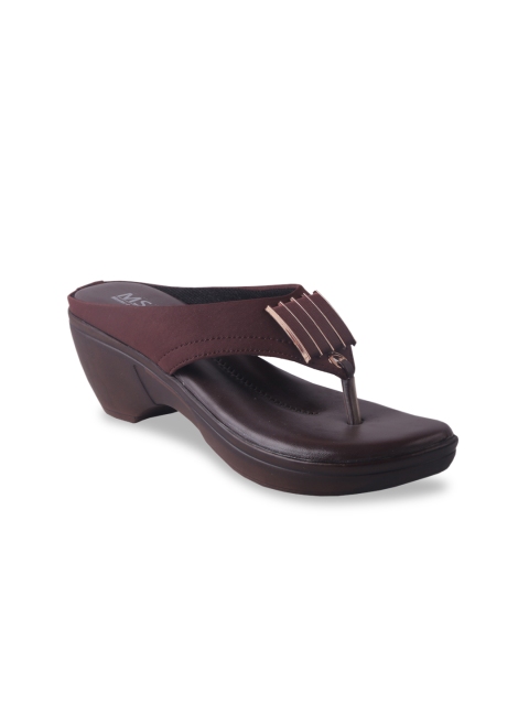 

MSC Women Coffee Brown Solid Open Toe Flats