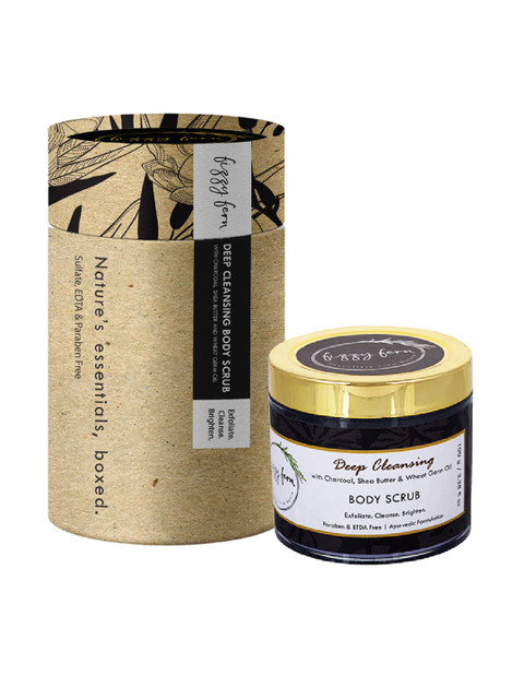 

Fizzy Fern Deep Cleansing Body Scrub With Charcoal, Shea Butter & Wheatgerm Oil 100 gm, Black