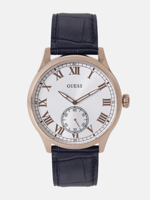 

GUESS Men Silver-Toned Analogue Watch W1075G5