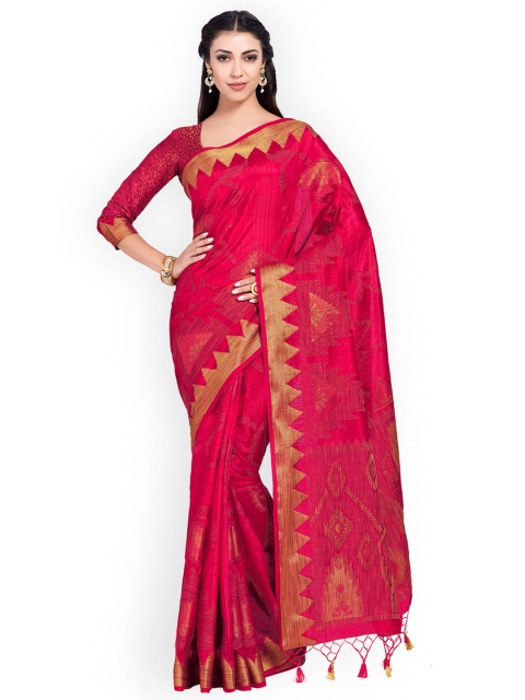 

MIMOSA Magenta Art Silk Woven Design Kanjeevaram Saree