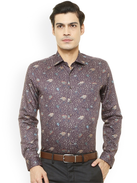 

Van Heusen Men Purple Slim Fit Printed Formal Shirt