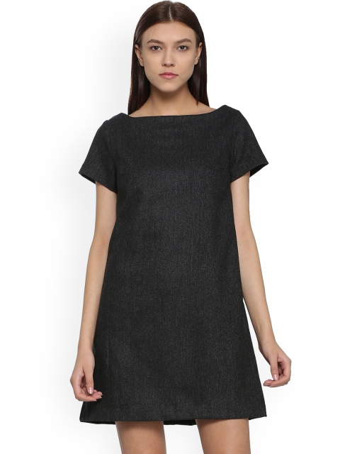 

Van Heusen Woman Black Solid A-Line Dress