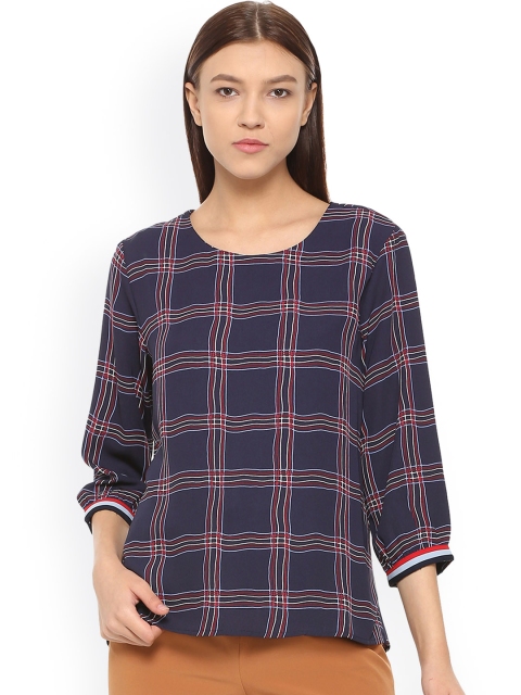 

Van Heusen Woman Women Black & Red Checked Pullover