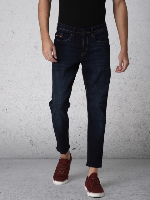 

Ecko Unltd Men Blue Slim Tapered Fit Mid-Rise Clean Look Stretchable Cropped Jeans