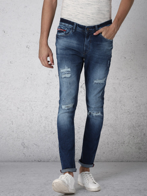 

Ecko Unltd Men Blue Super Slim Fit Mid-Rise Mildly Distressed Stretchable Jeans
