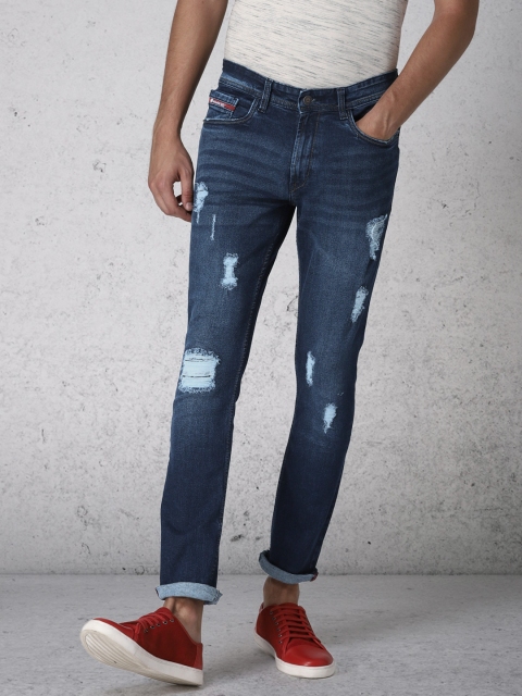 

Ecko Unltd Men Blue Slim Fit Mid-Rise Mildly Distressed Stretchable Jeans