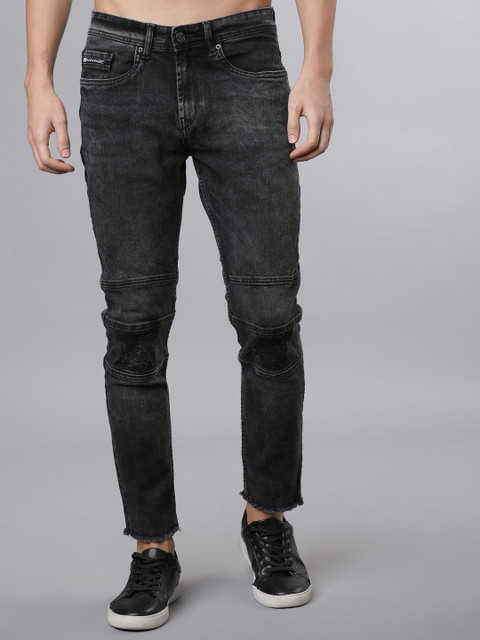 

Ecko Unltd Men Black Tapered Fit Mid-Rise Clean Look Stretchable Jeans