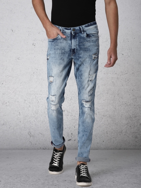 

Ecko Unltd Men Blue Slim Fit Mid-Rise Mildly Distressed Stretchable Jeans