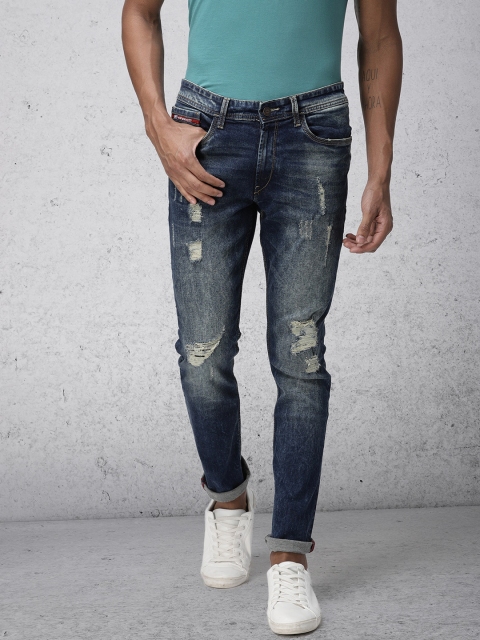 

Ecko Unltd Men Blue Super Slim Fit Mid-Rise Mildly Distressed Stretchable Jeans