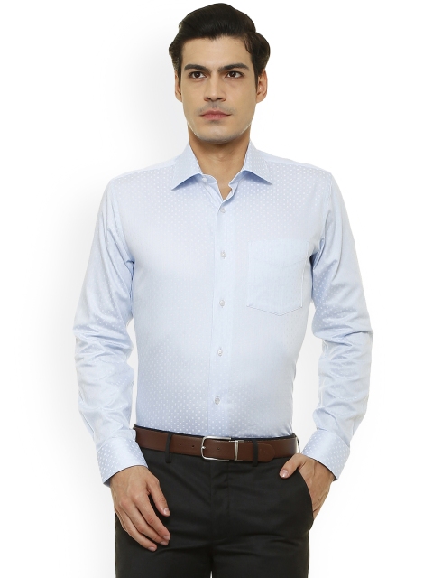 

Van Heusen Men Blue Slim Fit Self Design Formal Shirt