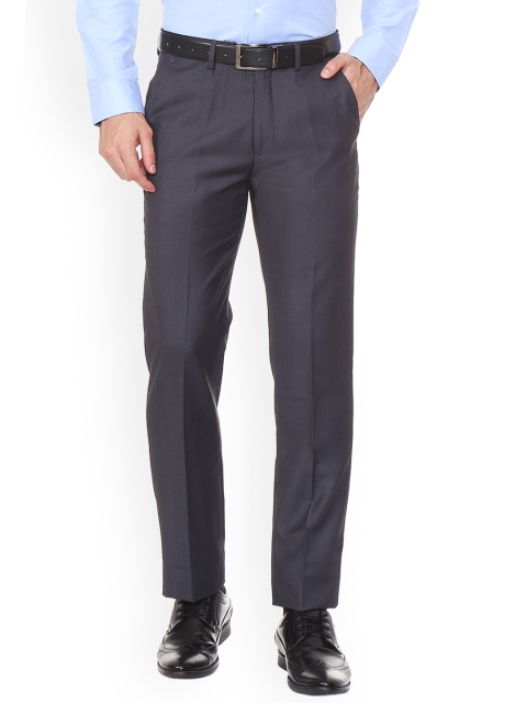 

Peter England Elite Men Blue Slim Fit Solid Formal Trousers