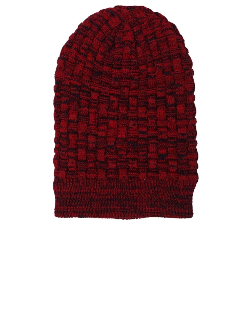 

FabSeasons Unisex Maroon Self Design Beanie