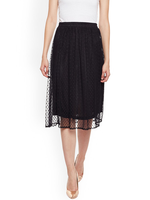 

Oxolloxo Women Black Layered Skirt