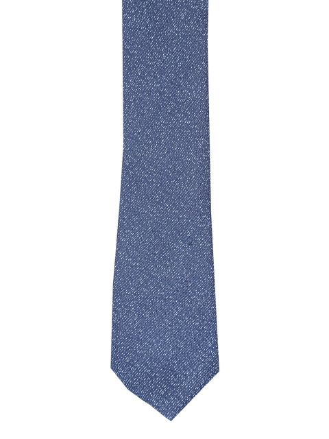 

V Dot Blue Woven Design Broad Tie