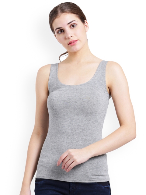 

Zink London Women Grey Solid Tank Top