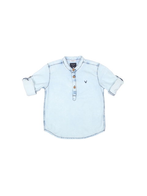 

Allen Solly Junior Boys Blue Regular Fit Solid Casual Shirt