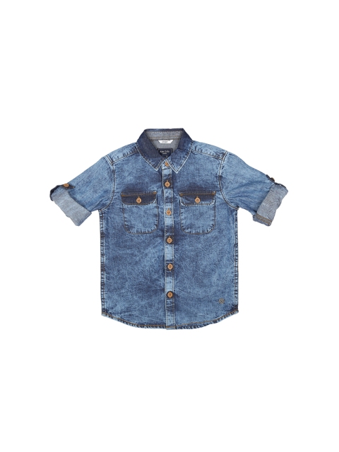 

Allen Solly Junior Boys Blue Regular Fit Faded Casual Shirt