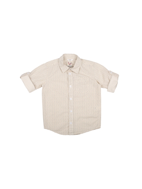 

Allen Solly Junior Boys Beige Regular Fit Printed Casual Shirt