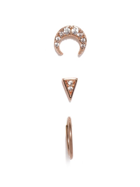 

Accessorize Rose Gold Geometric Studs