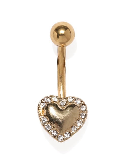

Accessorize Gold-Toned Heart Shaped Drop Earrings