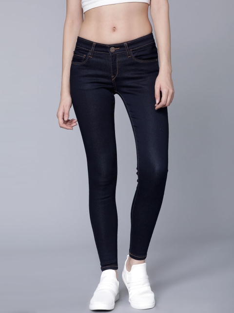 

Tokyo Talkies Women Navy Blue Super Skinny Fit Mid-Rise Clean Look Jeans