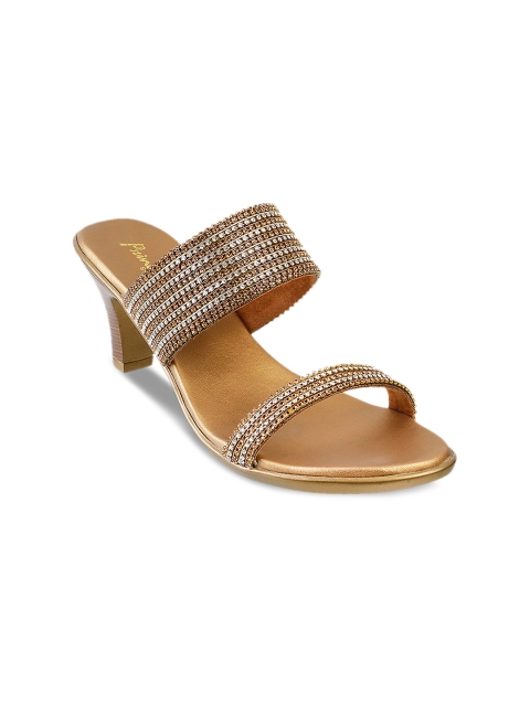 

Metro Women Gold-Toned Embellished Heels