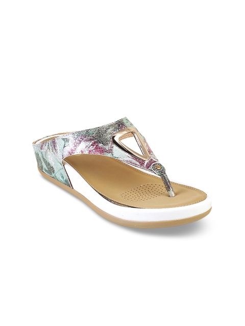 

Metro Women Multicoloured Printed Open Toe Flats, Multi