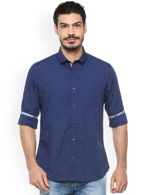 

Van Heusen Sport Men Blue Slim Fit Solid Casual Shirt