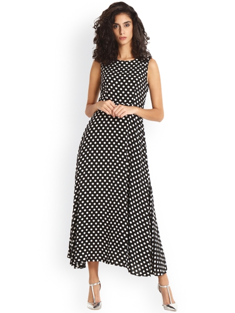 

Gipsy Women Black Printed Fit and Flare Dress