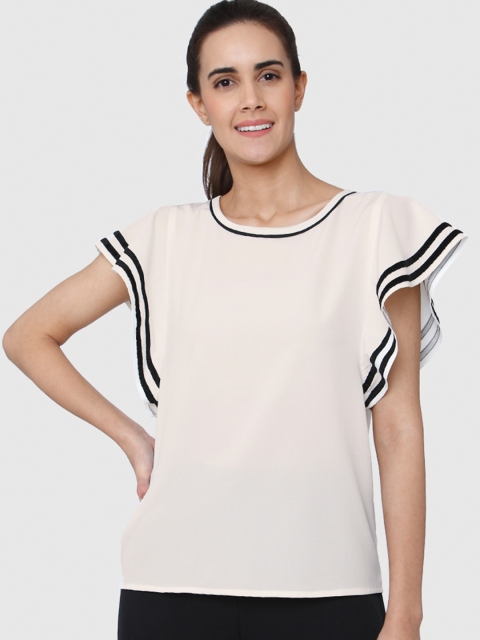 

Vero Moda Women White Solid Top