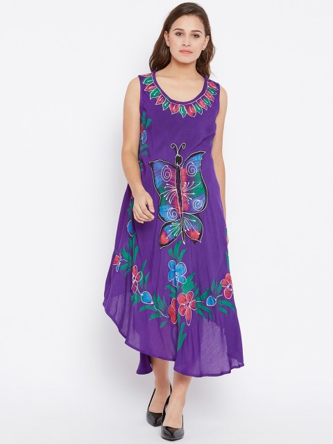 

AASK Women Purple Dyed A-Line Dress
