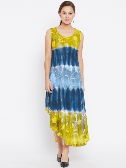 

AASK Women Blue Dyed A-Line Dress