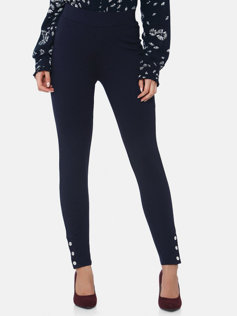 

Vero Moda Women Navy Blue Solid Jeggings