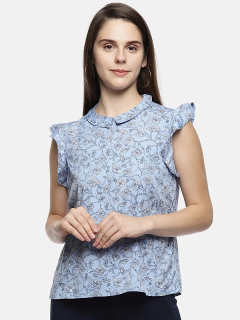 

Annabelle by Pantaloons Women Blue Printed Top