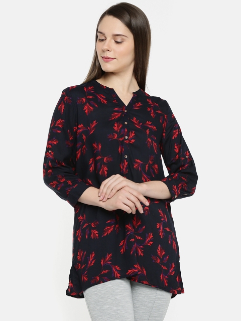 

Annabelle by Pantaloons Women Navy Blue Printed Top