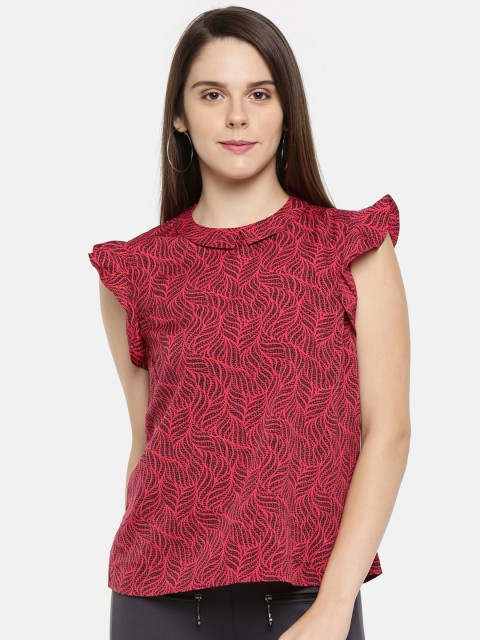 

Annabelle by Pantaloons Women Red Printed Top
