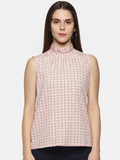 

Annabelle by Pantaloons Women Peach-Coloured Printed Top