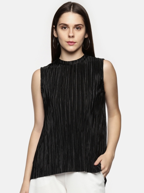 

Annabelle by Pantaloons Women Black Self Design Top
