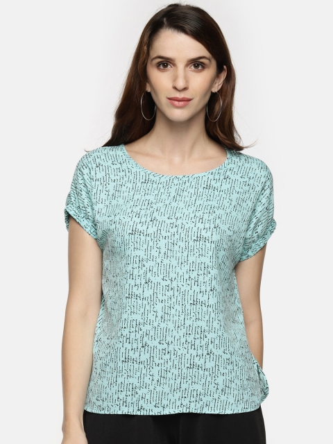 

Annabelle by Pantaloons Women Blue Printed Top